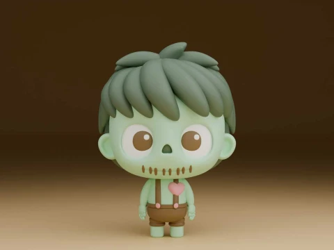 Cute zombie boy figure for halloween gift 3D 프린트 모델