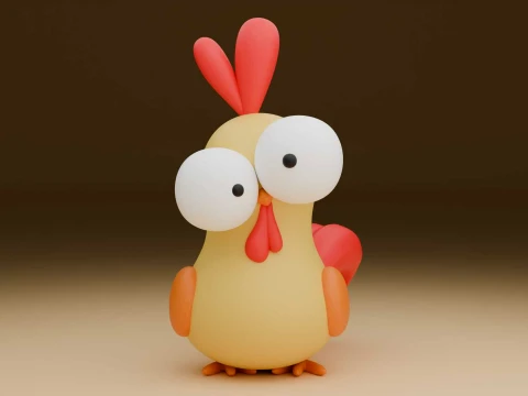 Cute chicken toy 3Dプリントモデル