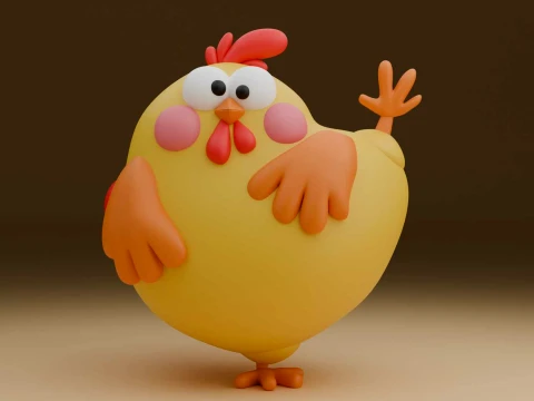Cute chicken toy 3D Baskı Modeli