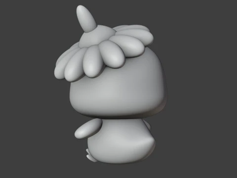 Cute chicken and flower toy 3D Print Model