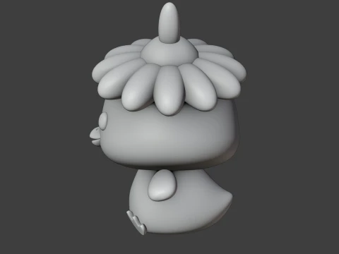 Cute chicken and flower toy 3D Print Model