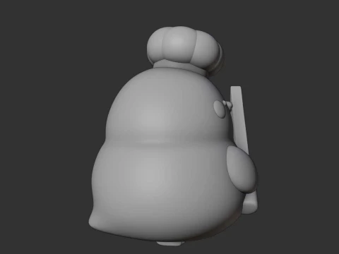 Cute chicken chef toy 3D Print Model