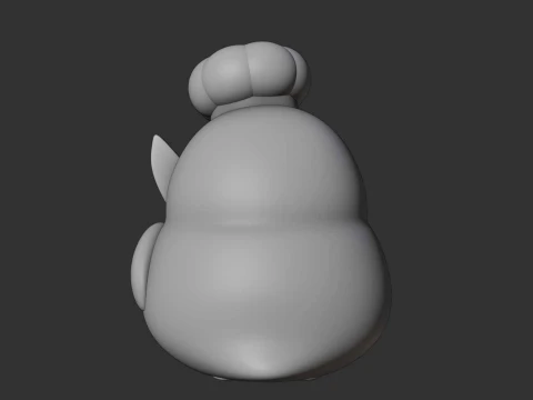 Cute chicken chef toy 3D Print Model