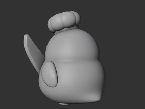 Cute chicken chef toy 3D Print Model