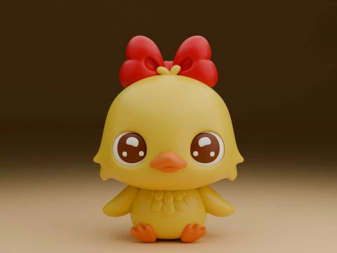 Cute chicken toy 3Dプリントモデル