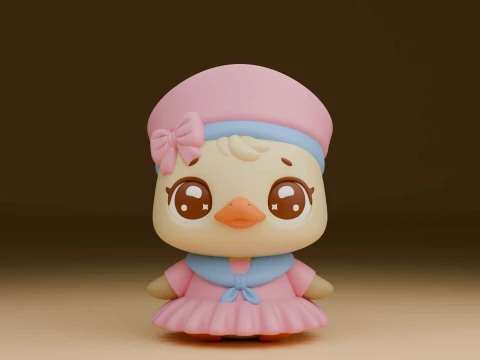 Cute chicken sailor toy 3Dプリントモデル
