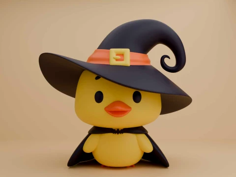 Cute chicken wizard toy for halloween gift 3Dプリントモデル