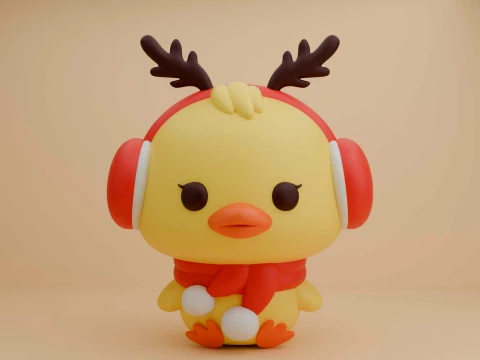 Cute chicken toy for christmas day 3Dプリントモデル