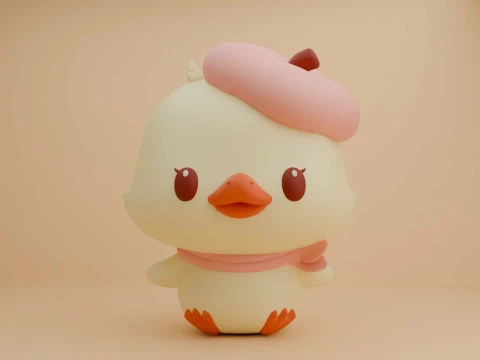 Cute chicken toy 3Dプリントモデル