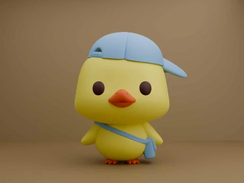 Cute chicken duck toy 3Dプリントモデル
