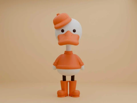 Cute duck for fall 3Dプリントモデル