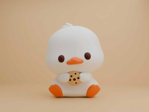 Cute chicken and cookie toy 3Dプリントモデル