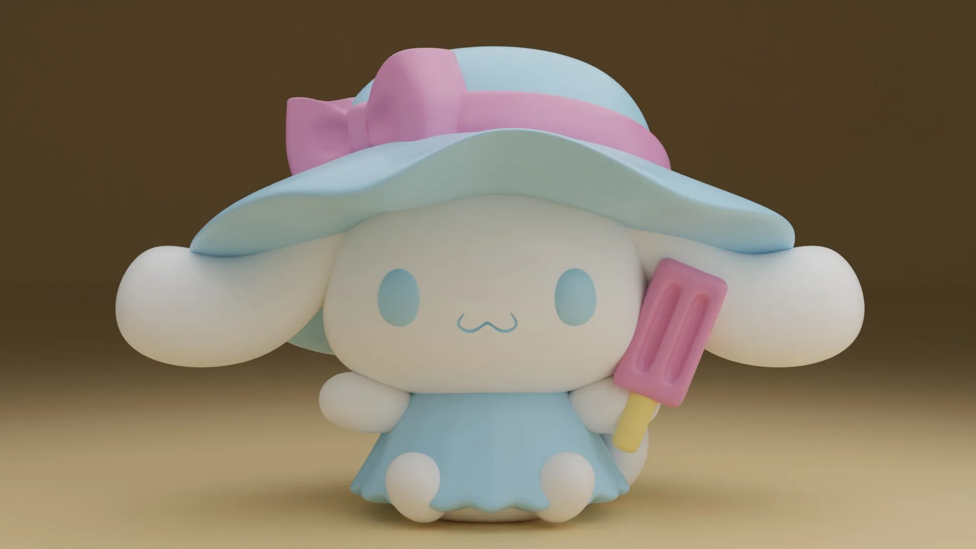 Cinnamoroll sanrio and icecream 3D Print Model .c4d .max .obj .3ds .fbx .stl .blend 