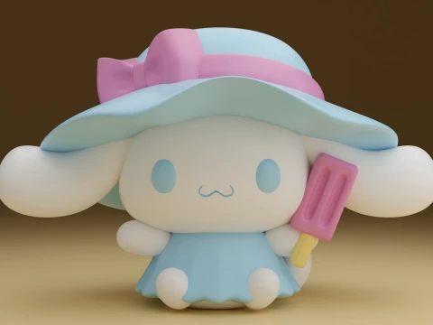 Cinnamoroll sanrio and icecream 3D Druckmodell