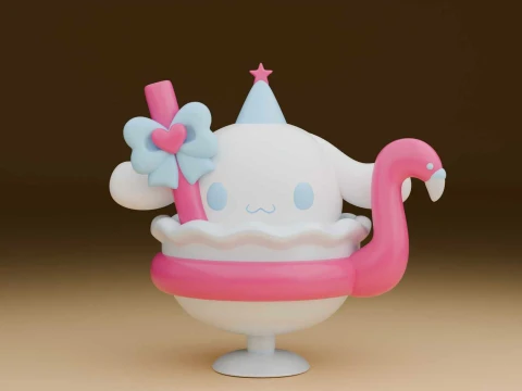 Cinnamoroll sanrio summer figure Modèles 3D en vedette