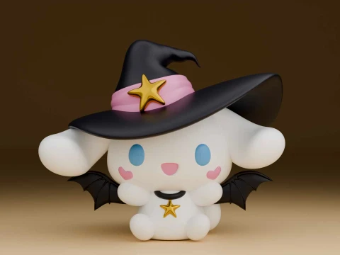 Cinnamoroll sanrio wizard for halloween toy Modèles 3D en vedette