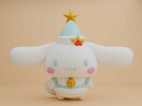 Cinnamoroll sanrio christmas figure 3D Print Model