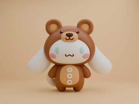 Cinnamoroll sanrio teddy bear toy 3D Print Model