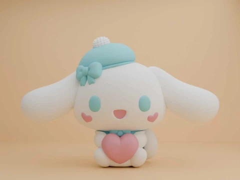 Cinnamoroll sanrio and heart for valentine gift Model Cetak 3D