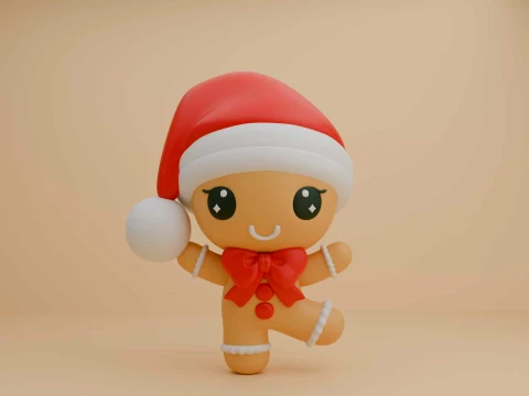 Gingerbread cookie for christmas toy 3D 打印模型