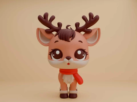 Cute 3dprint deer toy for christmas gift 3D Принт Модель