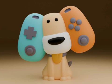 Cute dog toy for 3dprint 3D printmodel