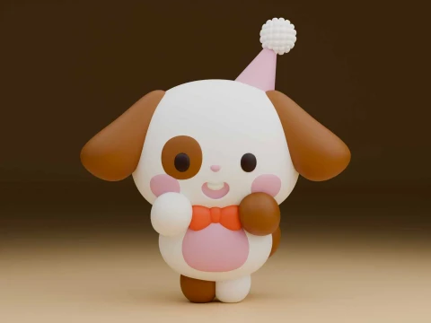 Cute dog toy for 3dprint 3D Druckmodell