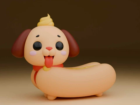 Cute dog toy for 3dprint Modelo de Impressão 3D