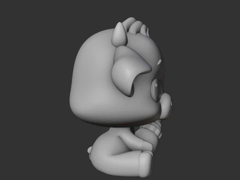 Cute 3dprint cow and milk toy 3D Print Model