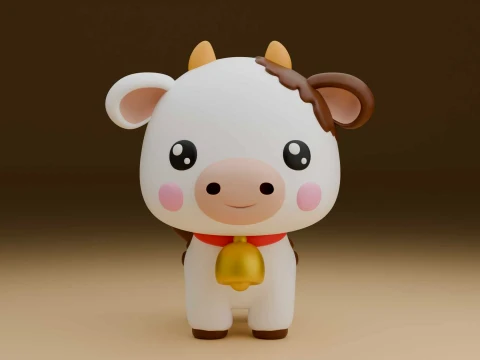Cute 3dprint cow toy 3D printmodel