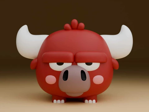 Cute 3dprintable cow toy 3D 打印模型