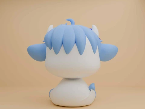 Cute 3dprintable cow and blueberry toy 3D Print Model