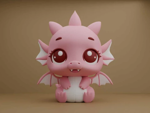 Cute 3dprintable dragon toy Modelo de impresión 3D