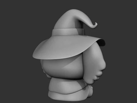 Cute 3dprintable elephant wizard for halloween toy 3D Print Model