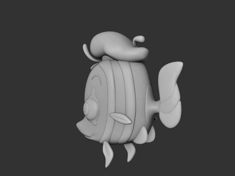 Cute 3dprintable fish toy 3D Print Model
