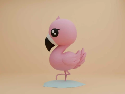 Cute 3dprintable flamingo toy 3D Print Model