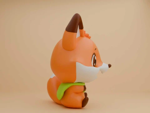 Cute 3dprintable fox toy 3D Print Model