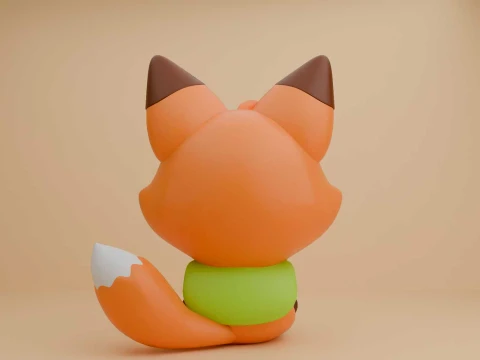 Cute 3dprintable fox toy 3D Print Model