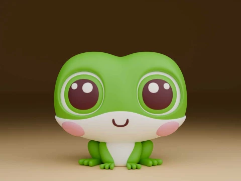 Cute 3dprintable frog toy 3D Print Model