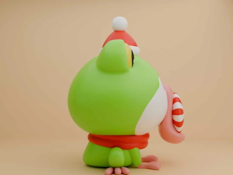Cute 3dprintable frog and candy for christmas gift 3D Print Model