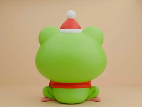 Cute 3dprintable frog and candy for christmas gift 3D Print Model