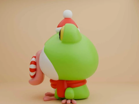 Cute 3dprintable frog and candy for christmas gift 3D Print Model