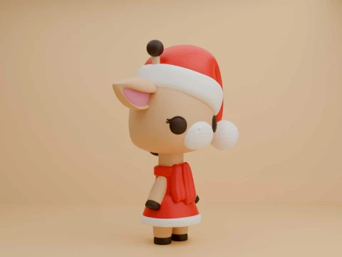 Cute 3dprintable giraffe for christmas gift 3D Print Model