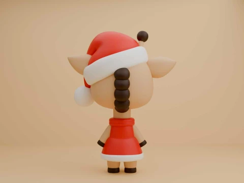 Cute 3dprintable giraffe for christmas gift 3D Print Model