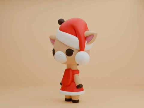 Cute 3dprintable giraffe for christmas gift 3D Print Model