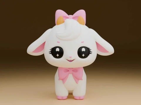 Cute 3dprintable goat toy 3Dプリントモデル