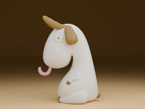 Cute 3dprintable goat toy 3Dプリントモデル