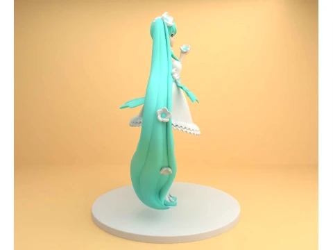 Cute 3sprintable anime hatsune miku figure 3D Print Model
