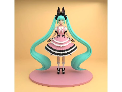 Cute 3sprintable anime hatsune miku figure 3D 프린트 모델