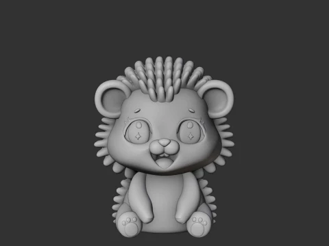 Cute 3sprintable hedgehog toy 3D Print Model